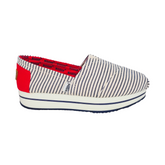 ALPARGATA WISDOM LINEAS AZULES MUJER | W-010